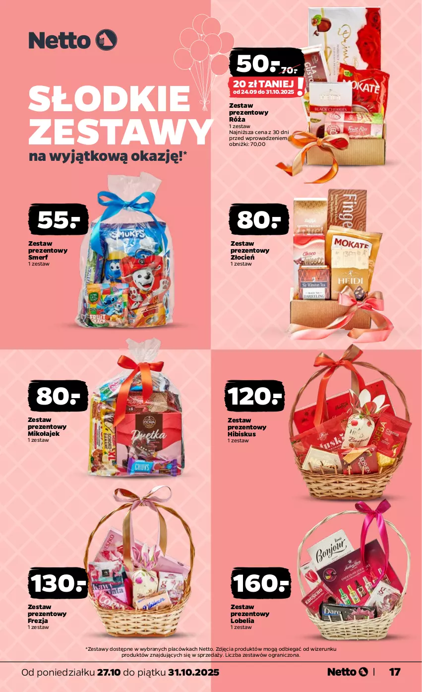 Gazetka promocyjna Netto - Od Poniedziałku - ważna 27.10 do 31.10.2025 - strona 17 - produkty: Cień, Gra, Hibiskus, Róża, Zestaw prezentowy
