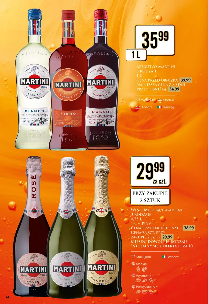 Gazetka promocyjna Dino - Katalog alkoholowy / marzec 2024 - ważna 25.03 do 30.03.2024 - strona 24 - produkty: Gin, Martini, Mus, Wino, Wino musujące