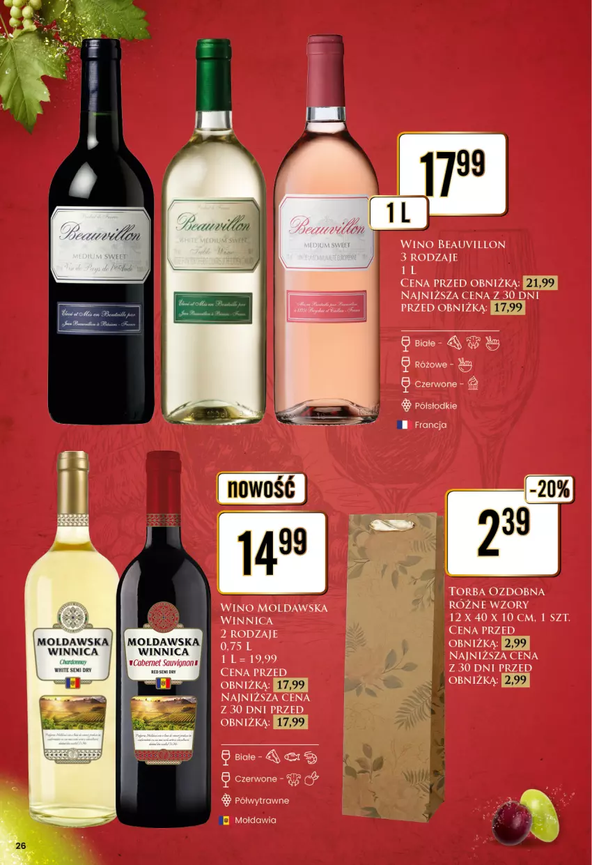 Gazetka promocyjna Dino - Katalog alkoholowy / marzec 2024 - ważna 25.03 do 30.03.2024 - strona 26 - produkty: Torba, Wino