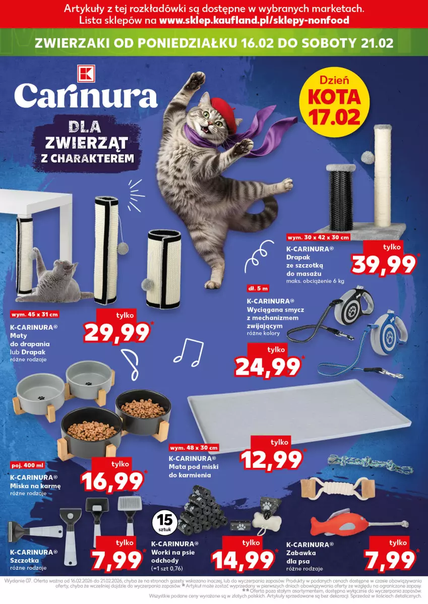Gazetka promocyjna Kaufland - Kaufland - ważna 11.02 do 18.02.2026 - strona 22 - produkty: Drapak, Miska, Smycz, Zabawka
