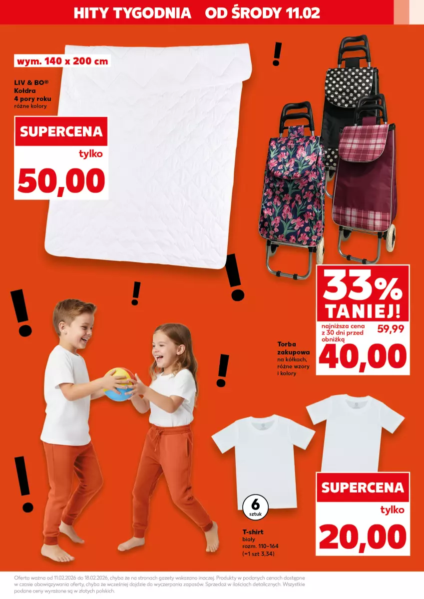 Gazetka promocyjna Kaufland - Kaufland - ważna 11.02 do 18.02.2026 - strona 7 - produkty: Kołdra, Por, T-shirt, Torba