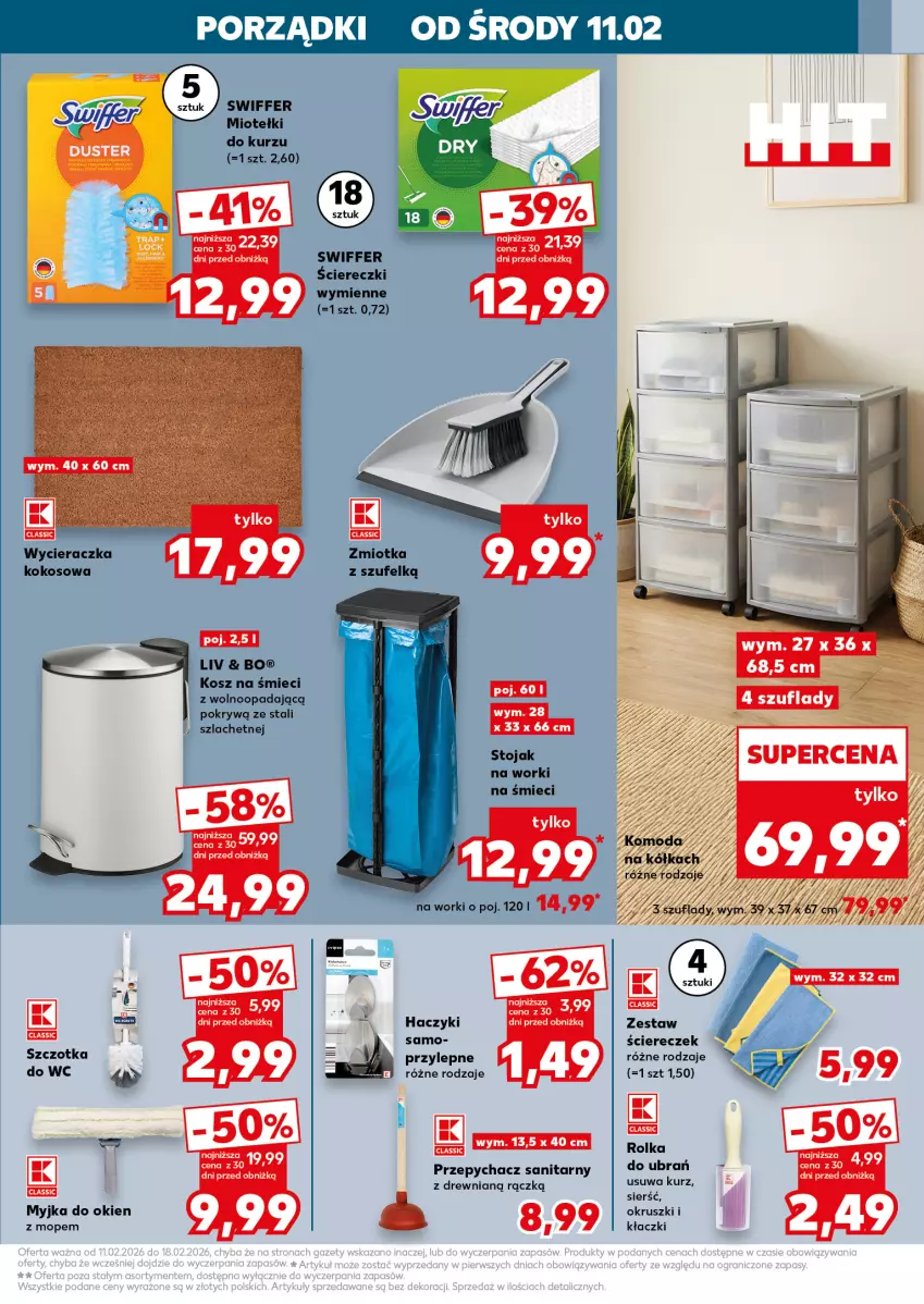Gazetka promocyjna Kaufland - Kaufland - ważna 11.02 do 18.02.2026 - strona 9 - produkty: Haczyk, Kokos, Kosz, Mop, Myjka do okien, Por, Stojak, Szczotka, Szczotka do WC, Worki na śmiec, Worki na śmieci, Wycieraczka