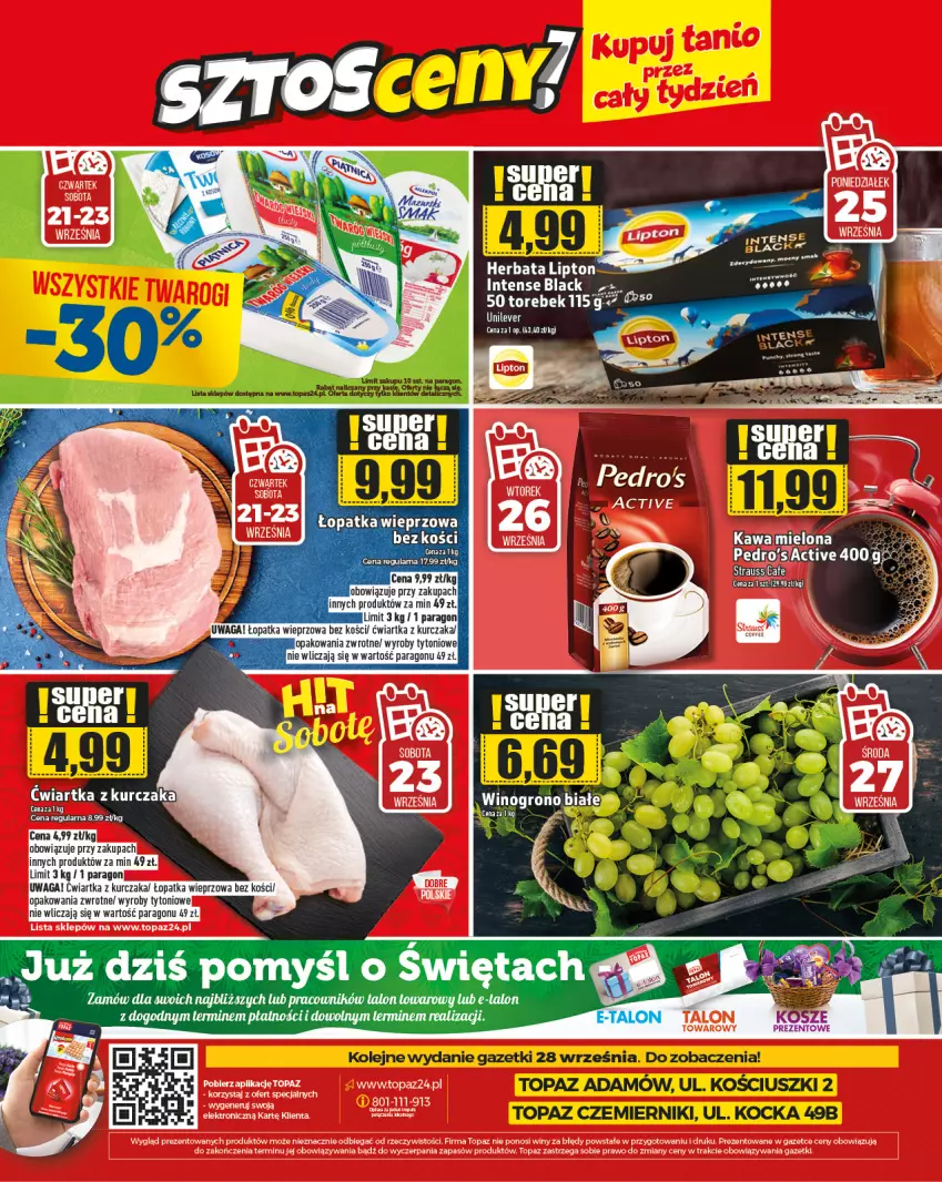 Gazetka promocyjna Topaz - Gazetka - ważna 21.09 do 27.09.2023 - strona 26 - produkty: JBL, Kawa, Kawa mielona, Kurczak, LG, Top, Waga