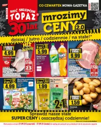Gazetka promocyjna Topaz - Gazetka - Gazetka - ważna od 27.09 do 27.09.2023 - strona 1 - produkty: Kurczak, Top, Mus, Fanta, Waga, Sprite, Napój, Fa