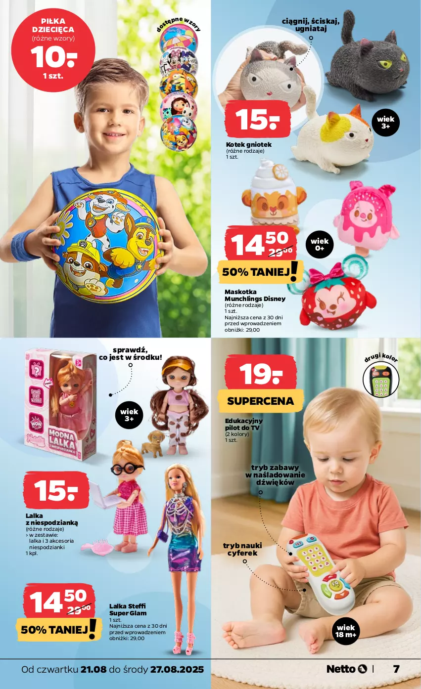 Gazetka promocyjna Netto - Od Czwartku Przemysłowa - ważna 21.08 do 27.08.2025 - strona 7 - produkty: Disney, Dzieci, Kotek, Lalka