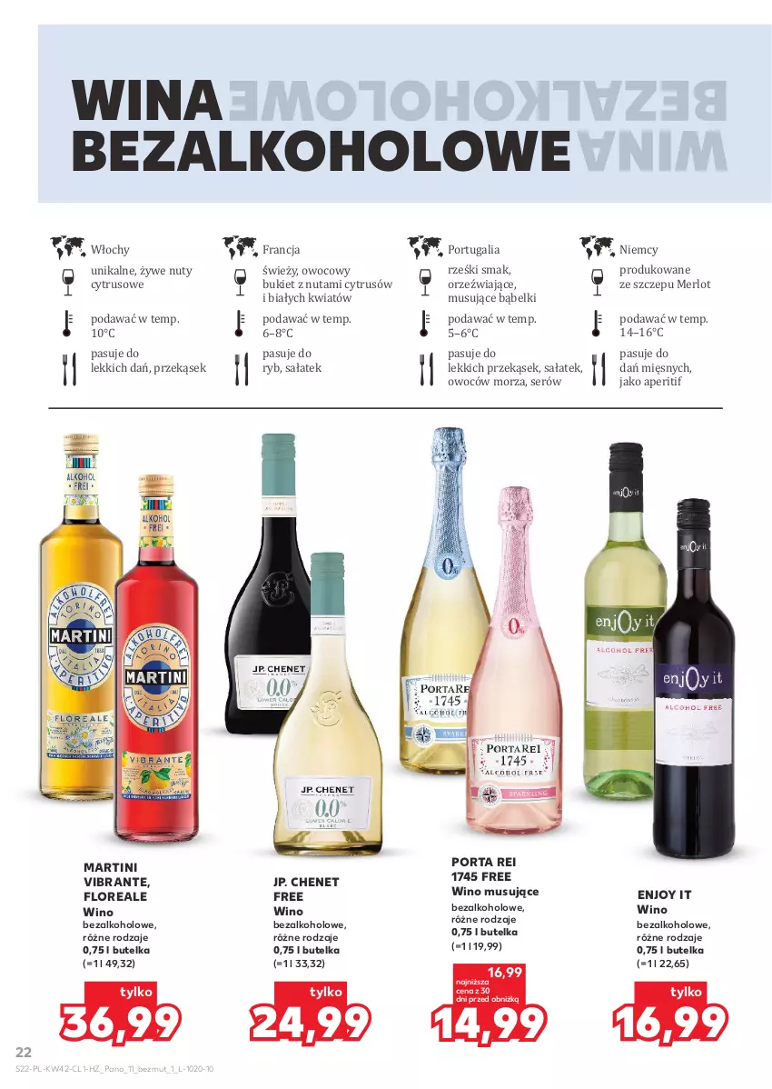 Gazetka promocyjna Kaufland - Barek Kauflandu - ważna 16.10 do 28.10.2025 - strona 22 - produkty: Bukiet, Martini, Merlot, Mus, Nuty, Por, Sałat, Ser, Wino, Wino bezalkoholowe, Wino musujące
