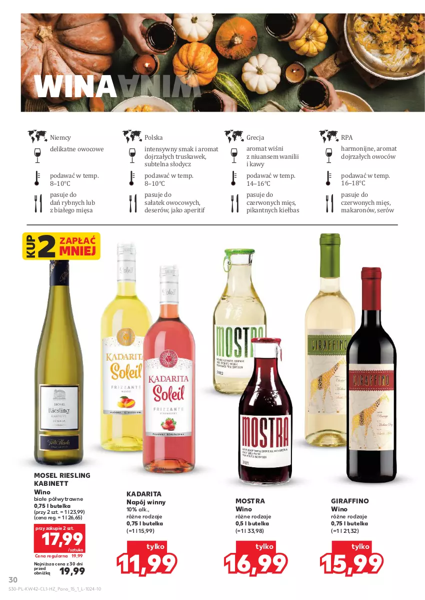 Gazetka promocyjna Kaufland - Barek Kauflandu - ważna 16.10 do 28.10.2025 - strona 30 - produkty: Deser, Makaron, Napój, Sałat, Ser, Wino, Wino białe