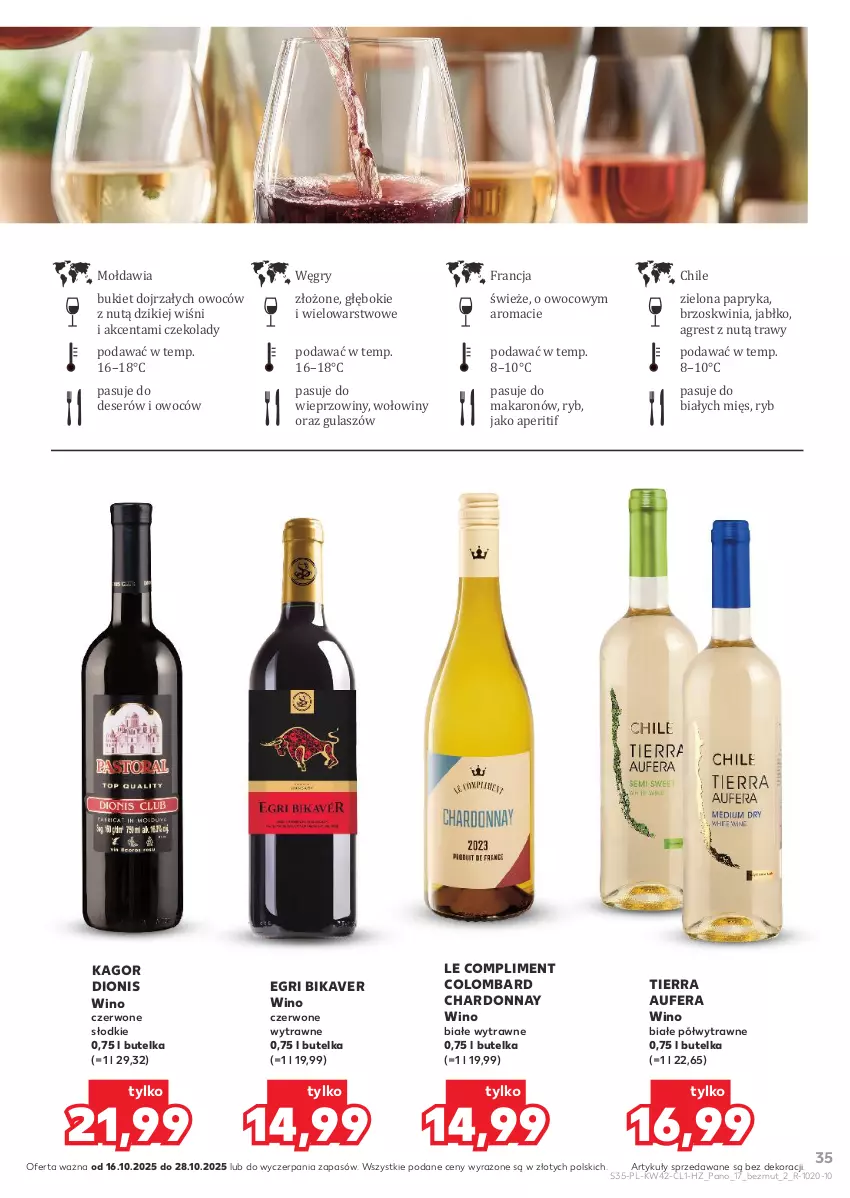 Gazetka promocyjna Kaufland - Barek Kauflandu - ważna 16.10 do 28.10.2025 - strona 35 - produkty: Bukiet, Chardonnay, Deser, Gres, Gry, Makaron, Papryka, Ser, Wino, Wino białe, Wino czerwone