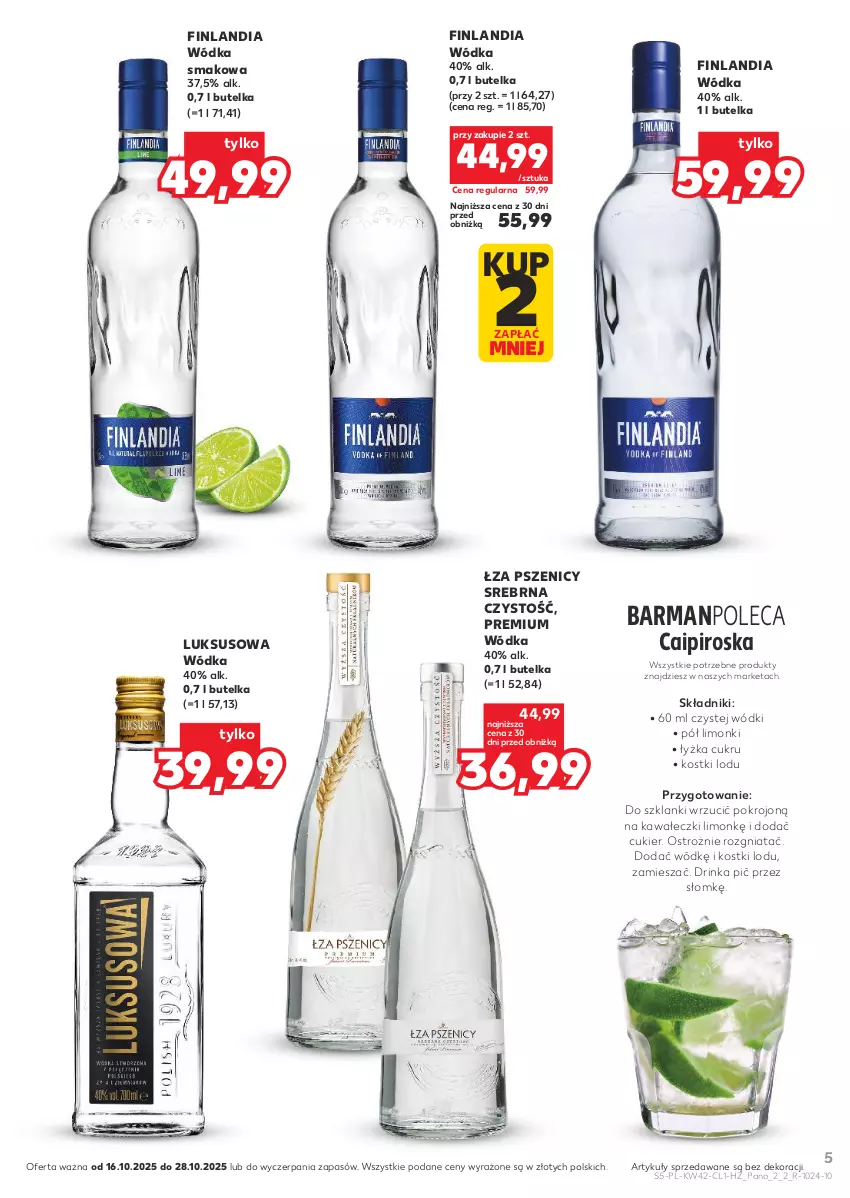 Gazetka promocyjna Kaufland - Barek Kauflandu - ważna 16.10 do 28.10.2025 - strona 5 - produkty: Cukier, Finlandia, Inka, Kawa, Lanki, Wódka
