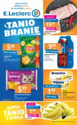 Gazetka promocyjna E Leclerc - Gazetka - ważna od 14.10 do 14.10.2023 - strona 1 - produkty: Banany, Ser, Whiskas, Serek, Schab wieprzowy, Napój gazowany, Mars, Napój