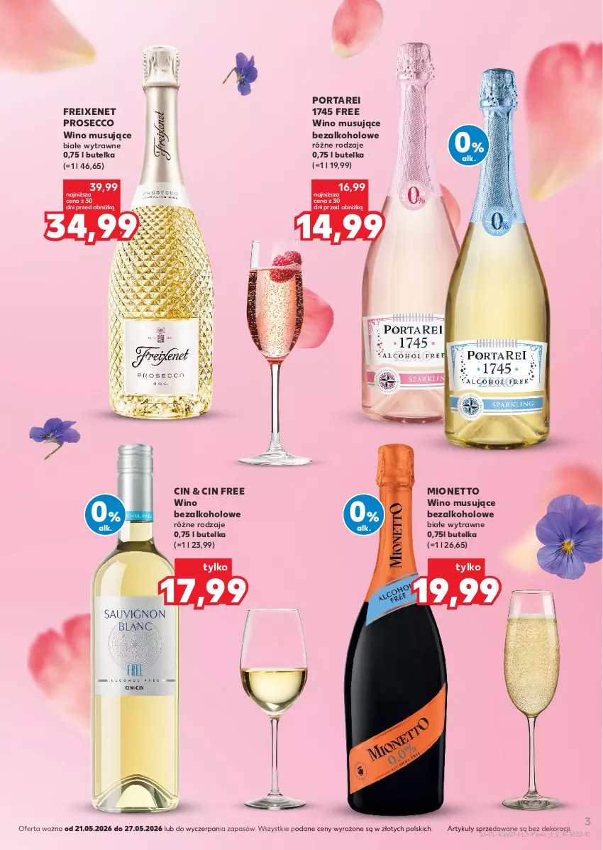 Gazetka promocyjna Kaufland - Kaufland - ważna 21.05 do 27.05.2026 - strona 3 - produkty: Mionetto, Mus, Por, Prosecco, Wino, Wino bezalkoholowe, Wino musujące