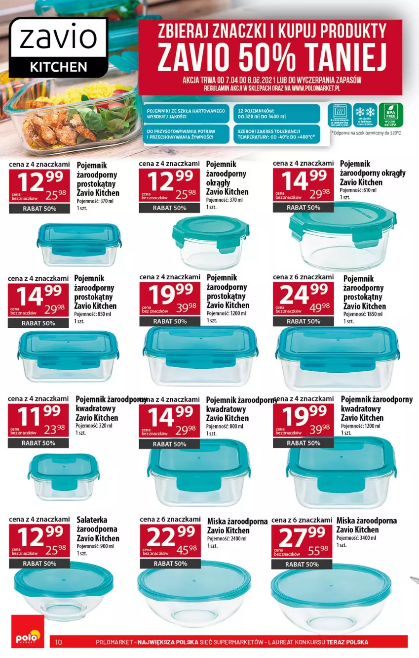 Gazetka promocyjna PoloMarket - Gazetka promocyjna  r - ważna 12.05 do 18.05.2021 - strona 10 - produkty: Laur, Miska, Pojemnik, Por, Salaterka, Sok, Tera