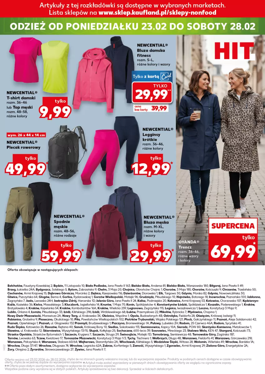 Gazetka promocyjna Kaufland - Kaufland - ważna 19.02 do 25.02.2026 - strona 19 - produkty: BIC, Bluza, Chrzan, Dior, Fa, Gin, Inka, Kosz, Legginsy, Orka, Plecak, Rower, Sok, Sos, Spodnie, Szal, T-shirt, Top, Wino