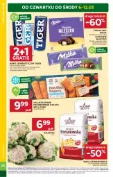 Gazetka promocyjna Stokrotka - Market Opole/Radom - Gazetka - ważna od 12.03 do 12.03.2025 - strona 4 - produkty: Kalafior, Gra, Napój energetyczny, Paluszki rybne, Tiger, Mleczko, Mąka, Czekolada, Napój, Milka, HP