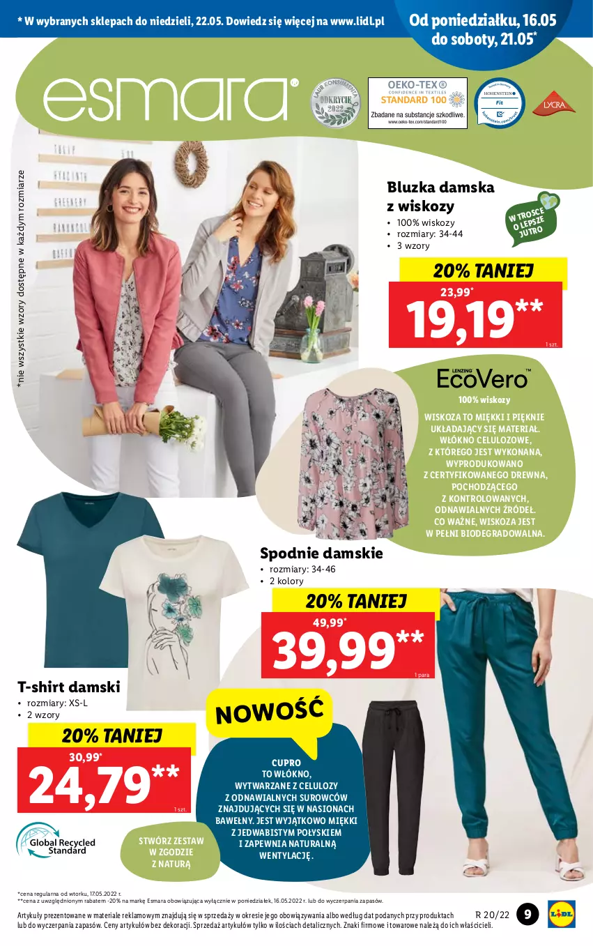 Gazetka promocyjna Lidl - GAZETKA - ważna 16.05 do 22.05.2022 - strona 9 - produkty: Gra, Spodnie, T-shirt