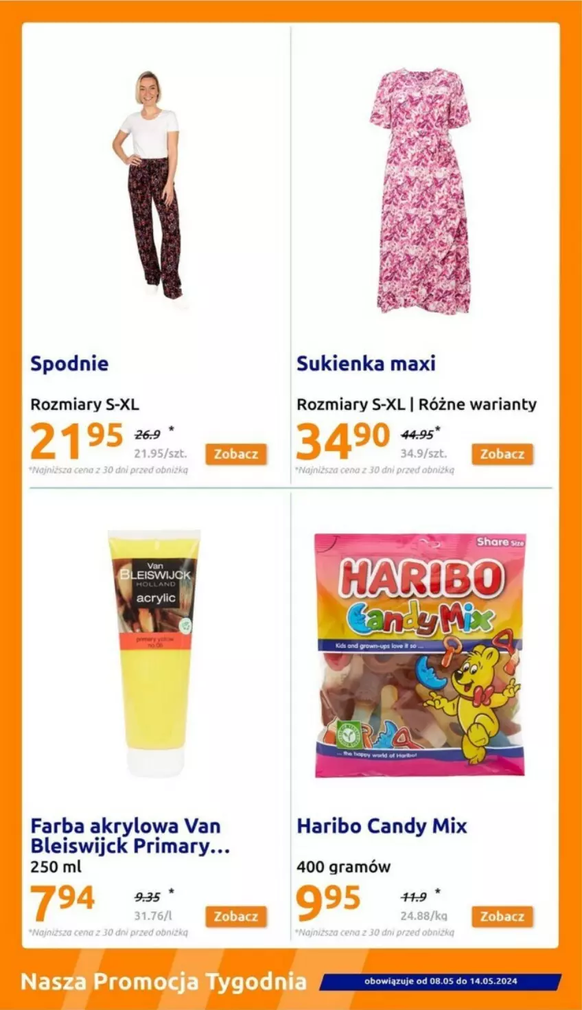 Gazetka promocyjna Action - ważna 08.05 do 21.05.2024 - strona 11 - produkty: Candy, Fa, Farba akrylowa, Gra, Haribo, Prima, Spodnie, Sukienka