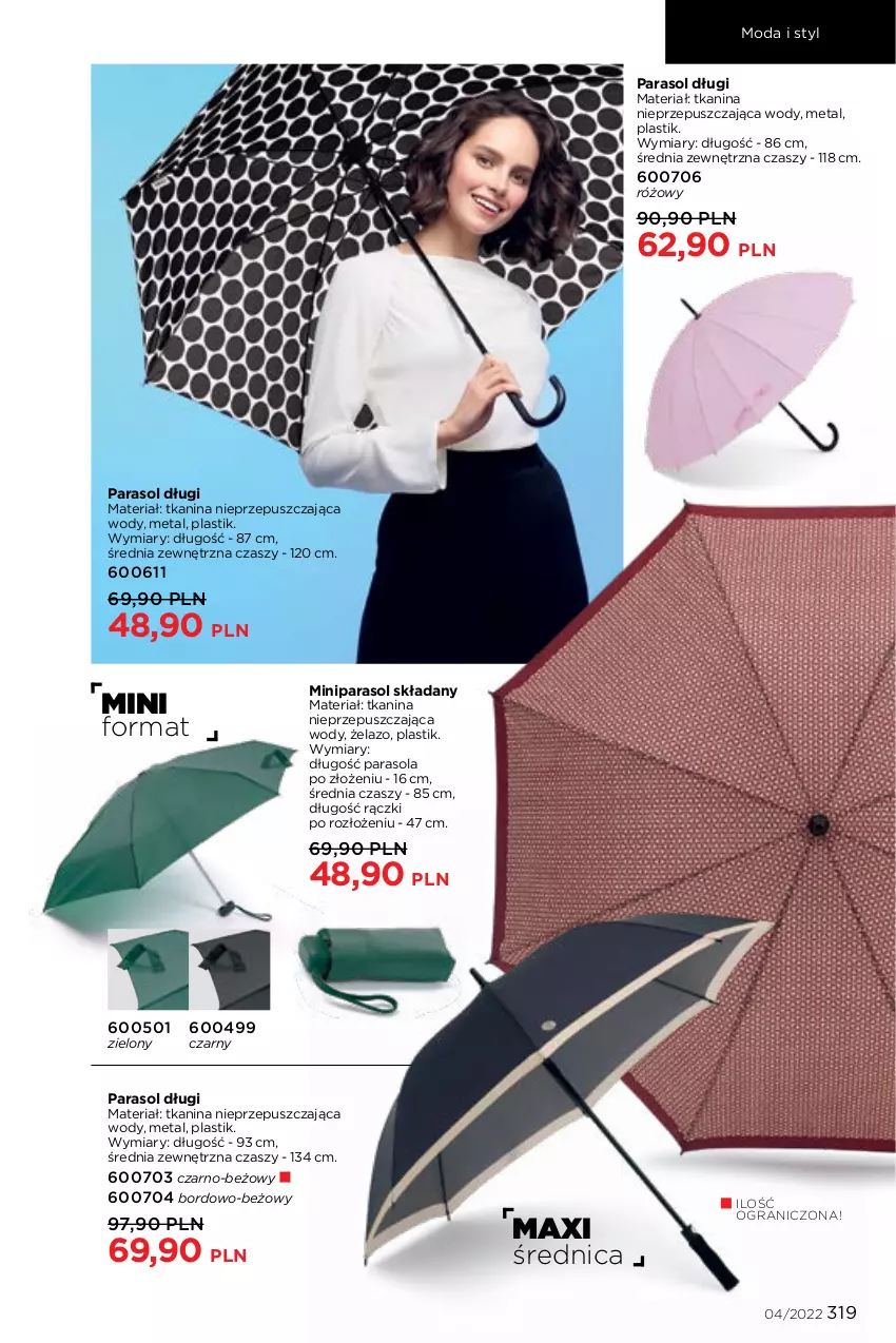 Gazetka promocyjna Faberlic - ważna 21.02 do 13.03.2022 - strona 319 - produkty: Gra, Moda, Parasol