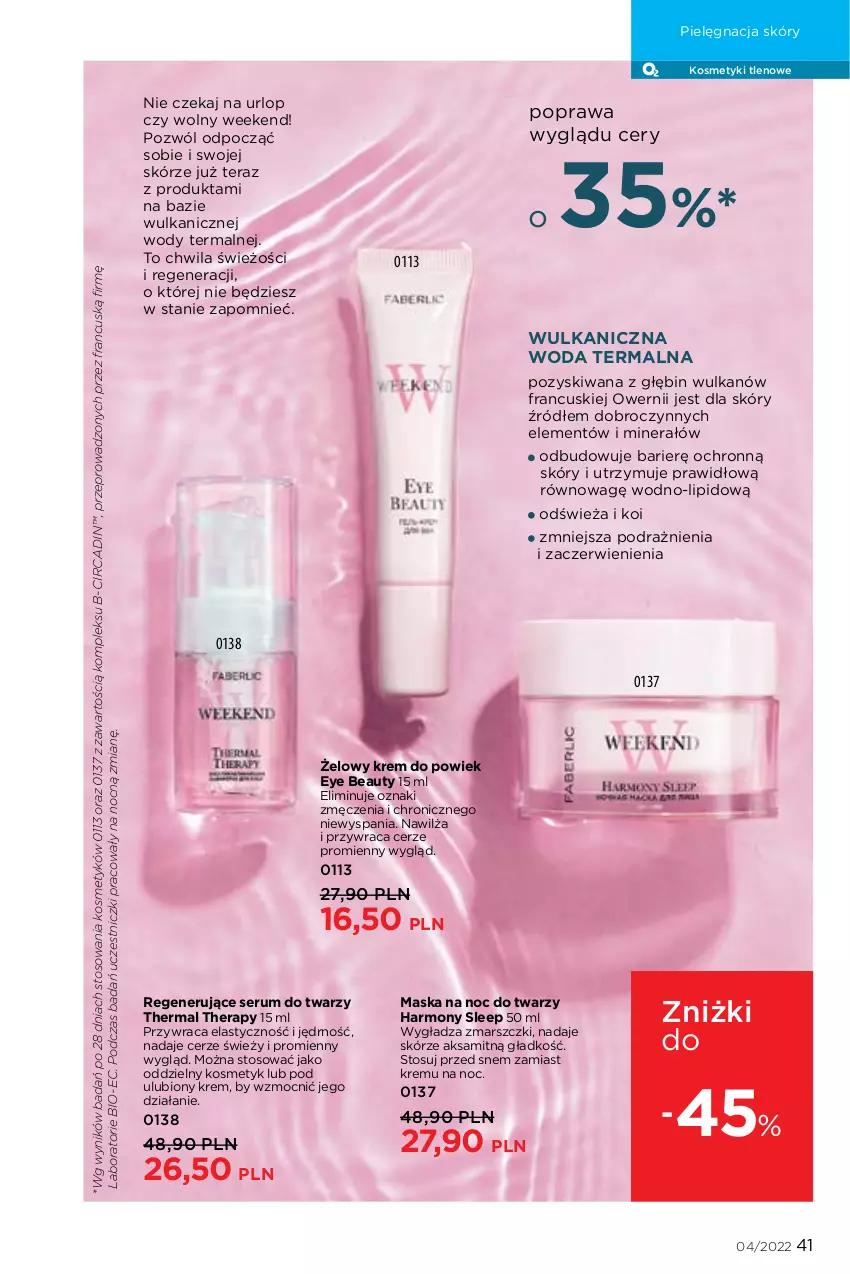 Gazetka promocyjna Faberlic - ważna 21.02 do 13.03.2022 - strona 41 - produkty: Aksam, Mars, Maska, Pielęgnacja skóry, Rum, Ser, Serum, Serum do twarzy, Tera, Woda