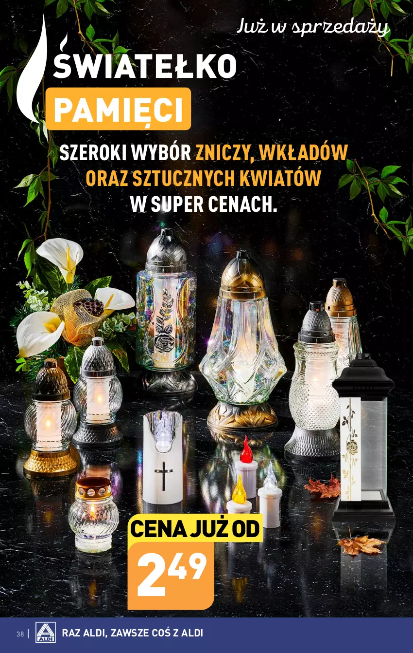 Gazetka promocyjna Aldi - Pełna oferta - ważna 16.10 do 21.10.2023 - strona 38 - produkty: Znicz