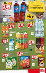 Gazetka promocyjna Topaz - Gazetka - Gazetka - ważna od 08.09 do 08.09.2021 - strona 15 - produkty: Top, Sok, Rum, Por, Kawa ziarnista, Saga, Kawa mielona, Kawa, Pepsi, Woda niegazowana, Kubuś, Woda, Herbata, Napój, Herbapol