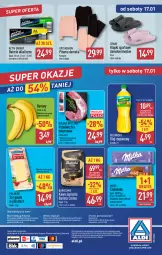 Gazetka promocyjna Aldi - Oferta weekendowa - Gazetka - ważna od 17.01 do 17.01.2026 - strona 10 - produkty: Klapki, Banany, Kujawski, Ser, Por, Gra, Kawa ziarnista, Polędwiczka wieprzowa, Mięsne specjały, Kawa, O nas, Baterie alkaliczne, Sport, Czekolada, Olej rzepakowy, POLMLEK, Biuro, Gouda, Olej, Milka, Piżama, Fa