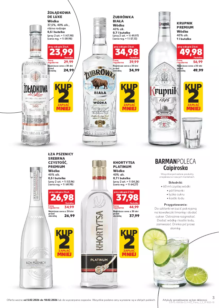 Gazetka promocyjna Kaufland - Barek Kauflandu - ważna 05.02 do 18.02.2026 - strona 3 - produkty: Cukier, Inka, Kawa, Krupnik, Lanki, Wódka