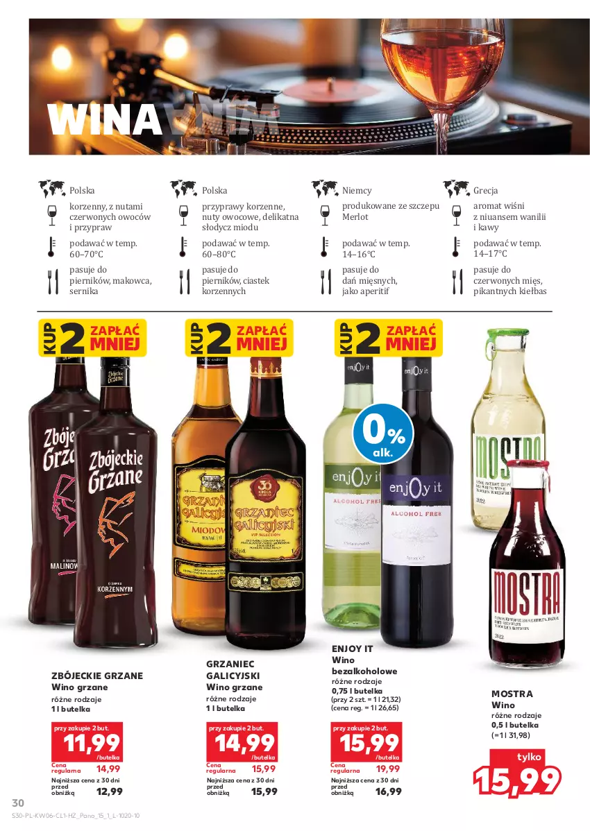 Gazetka promocyjna Kaufland - Barek Kauflandu - ważna 05.02 do 18.02.2026 - strona 30 - produkty: Grzaniec Galicyjski, Merlot, Nuty, Piernik, Przyprawy, Ser, Stek, Wino, Wino bezalkoholowe