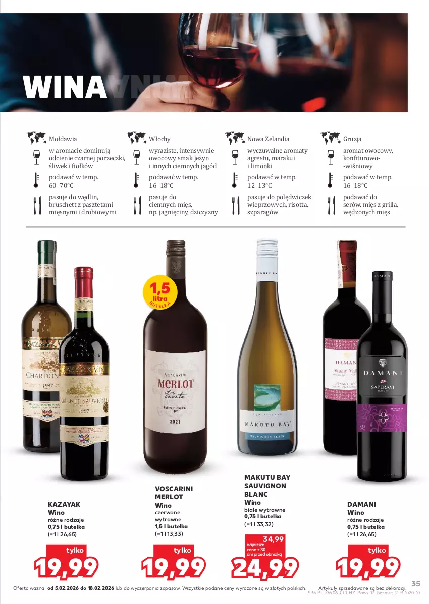 Gazetka promocyjna Kaufland - Barek Kauflandu - ważna 05.02 do 18.02.2026 - strona 35 - produkty: Gres, Grill, Merlot, Pasztet, Por, Sauvignon Blanc, Ser, Wino, Wino białe, Wino czerwone