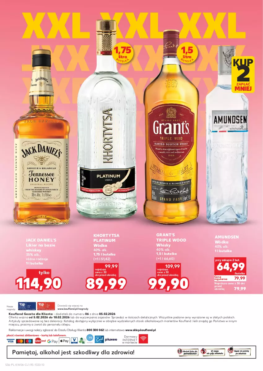Gazetka promocyjna Kaufland - Barek Kauflandu - ważna 05.02 do 18.02.2026 - strona 36 - produkty: Amundsen, Gra, Likier, Mięta, Wagi, Whiskey, Whisky, Wódka