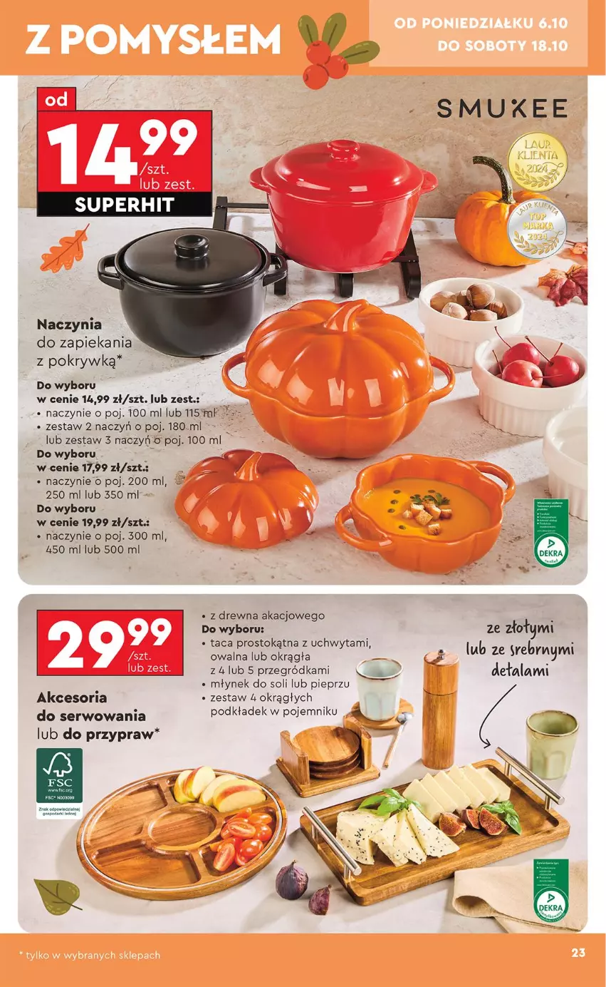 Gazetka promocyjna Biedronka - Okazje Tygodnia - ważna 06.10 do 18.10.2025 - strona 23 - produkty: Młynek, Pieprz, Podkład, Pojemnik, Ser