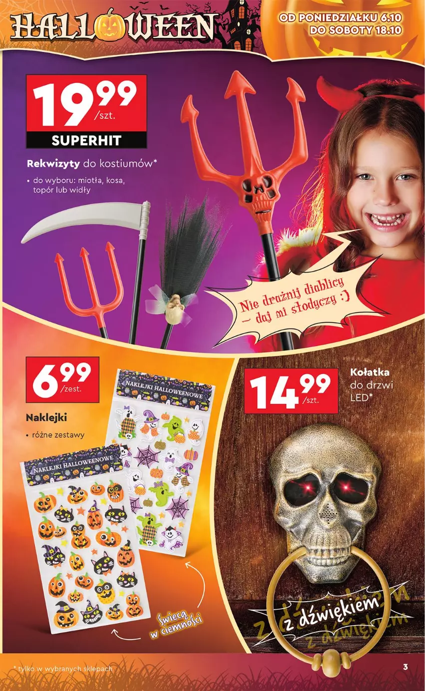 Gazetka promocyjna Biedronka - Okazje Tygodnia - ważna 06.10 do 18.10.2025 - strona 3 - produkty: Drzwi, Fa, Klej, Kostium, Miotła, Top