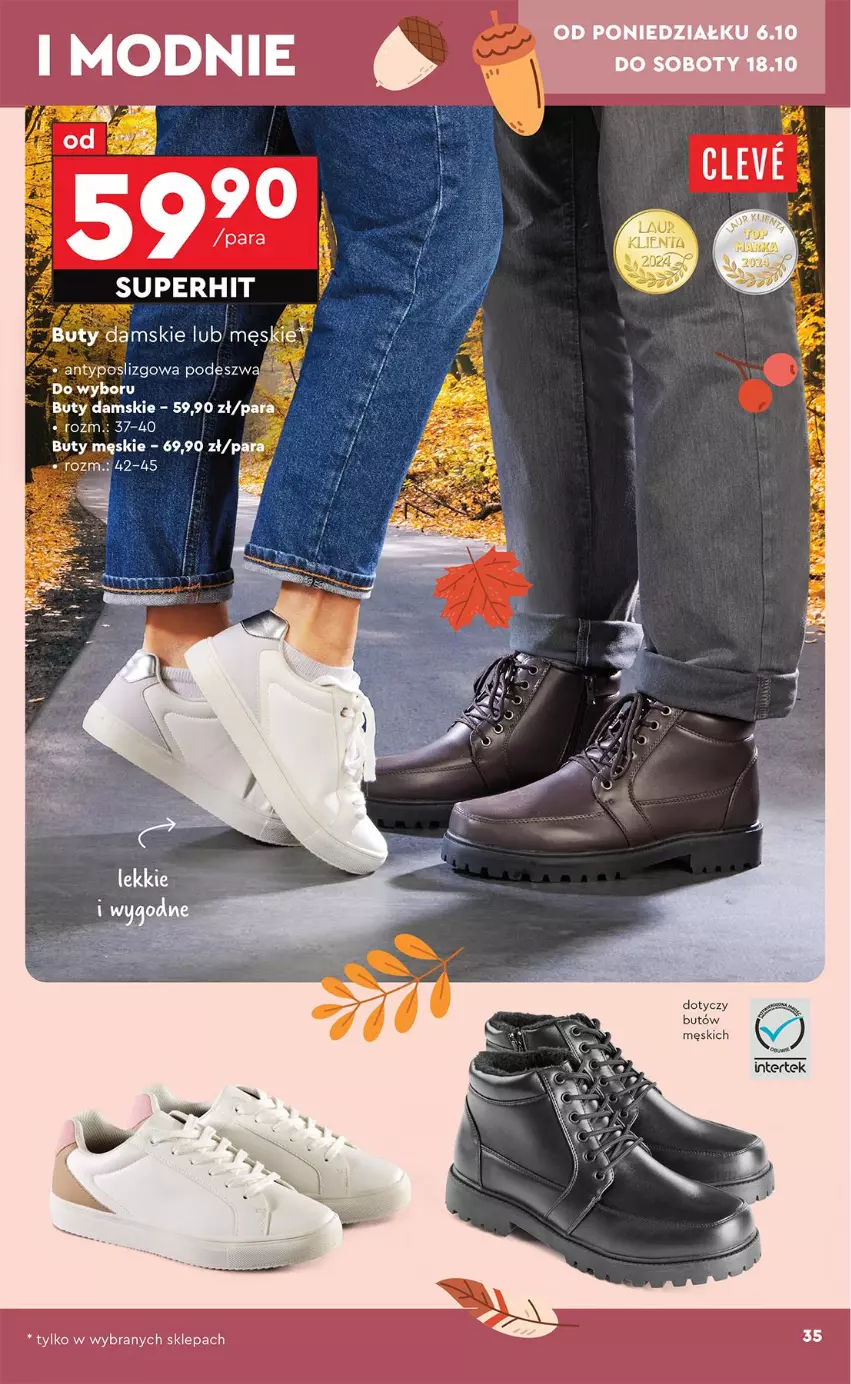Gazetka promocyjna Biedronka - Okazje Tygodnia - ważna 06.10 do 18.10.2025 - strona 35 - produkty: Buty