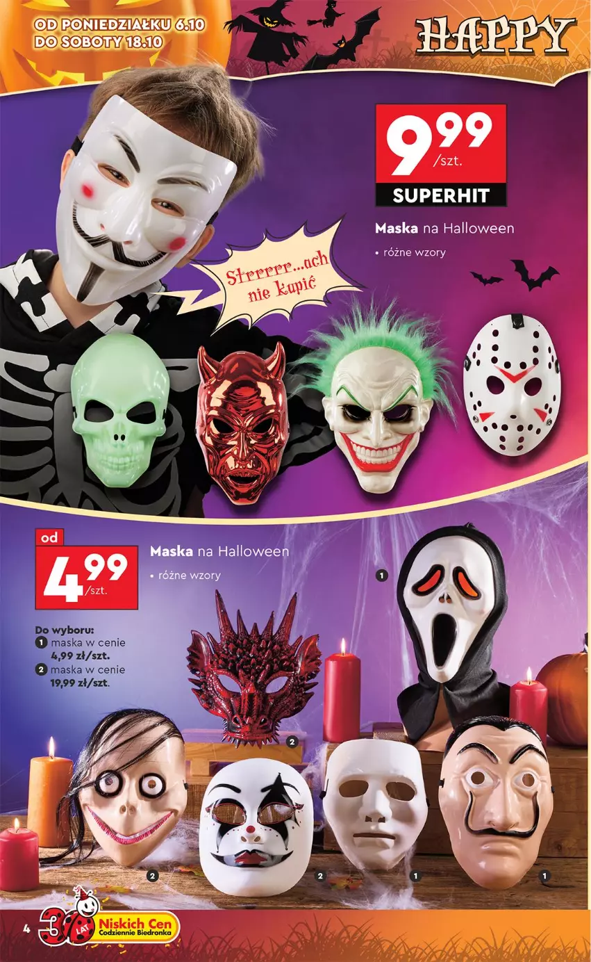 Gazetka promocyjna Biedronka - Okazje Tygodnia - ważna 06.10 do 18.10.2025 - strona 4 - produkty: Maska