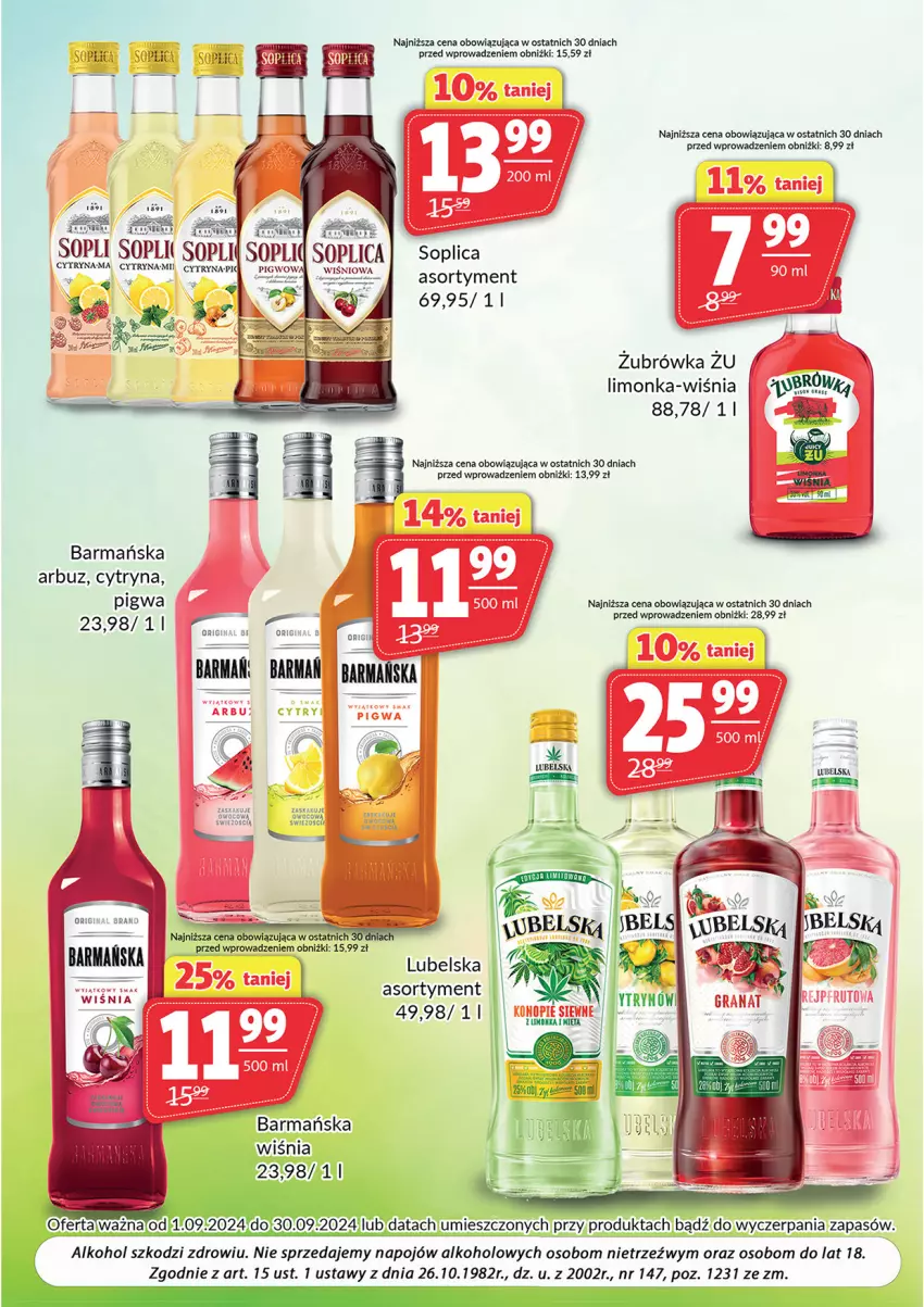 Gazetka promocyjna Prim Market - ważna 01.09 do 30.09.2024 - strona 2 - produkty: Arbuz, Gin, Limonka, Soplica