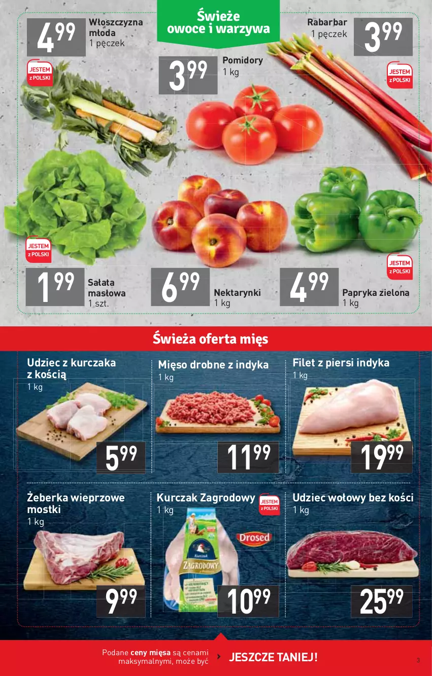 Gazetka promocyjna Stokrotka - Market - ważna 08.07 do 14.07.2021 - strona 3 - produkty: Filet z piersi indyka, Kurczak, Masło, Mięso, Nektar, Papryka, Pomidory, Sałat, Sałata masłowa, Udziec wołowy