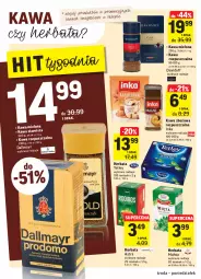 Gazetka promocyjna Intermarche - Gazetka promocyjna - Gazetka - ważna od 08.11 do 08.11.2021 - strona 24 - produkty: Kawa rozpuszczalna, Inka, Kawa zbożowa, Kawa ziarnista, Dallmayr, Kawa mielona, Kawa, Tetley, Davidoff, Herbata