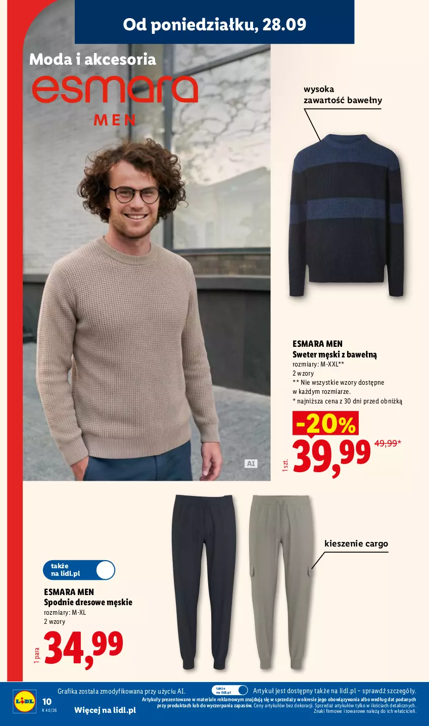 Gazetka promocyjna Lidl - Gazetka ważna od 28.09. do 03.10. - ważna 28.09 do 03.10.2026 - strona 14 - produkty: Dres, Gra, Grafika, Moda, Sok, Spodnie, Spodnie dresowe, Sweter