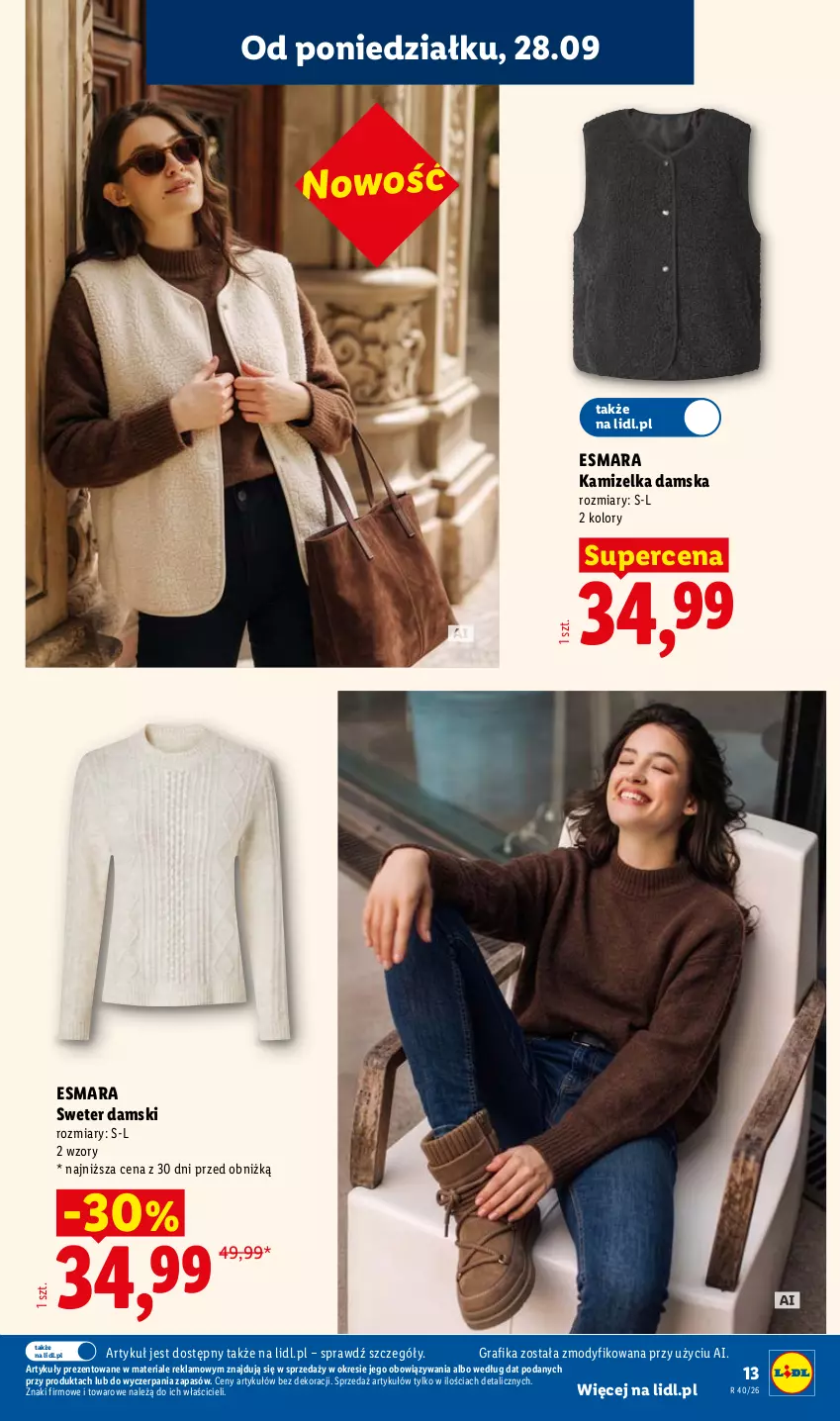 Gazetka promocyjna Lidl - Gazetka ważna od 28.09. do 03.10. - ważna 28.09 do 03.10.2026 - strona 17 - produkty: Gra, Grafika, Kamizelka, Sweter