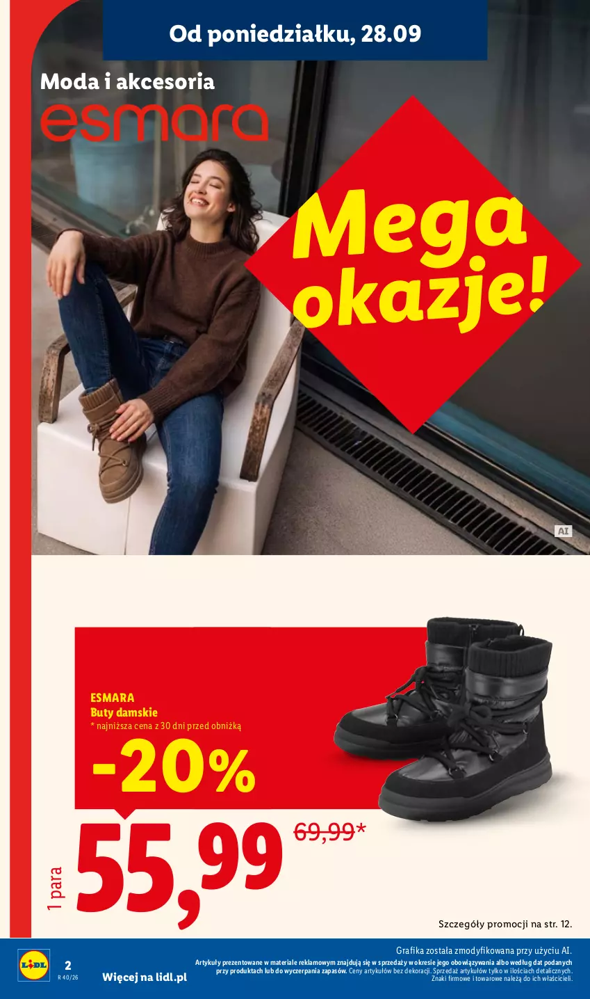 Gazetka promocyjna Lidl - Gazetka ważna od 28.09. do 03.10. - ważna 28.09 do 03.10.2026 - strona 2 - produkty: Buty, Gra, Grafika, Moda