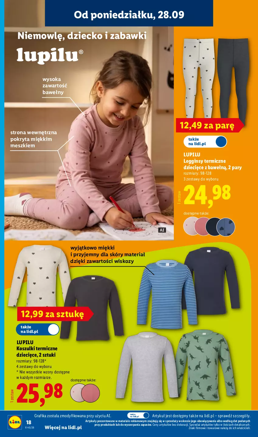 Gazetka promocyjna Lidl - Gazetka ważna od 28.09. do 03.10. - ważna 28.09 do 03.10.2026 - strona 22 - produkty: Dzieci, Gin, Gra, Grafika, Kosz, Legginsy, Sok
