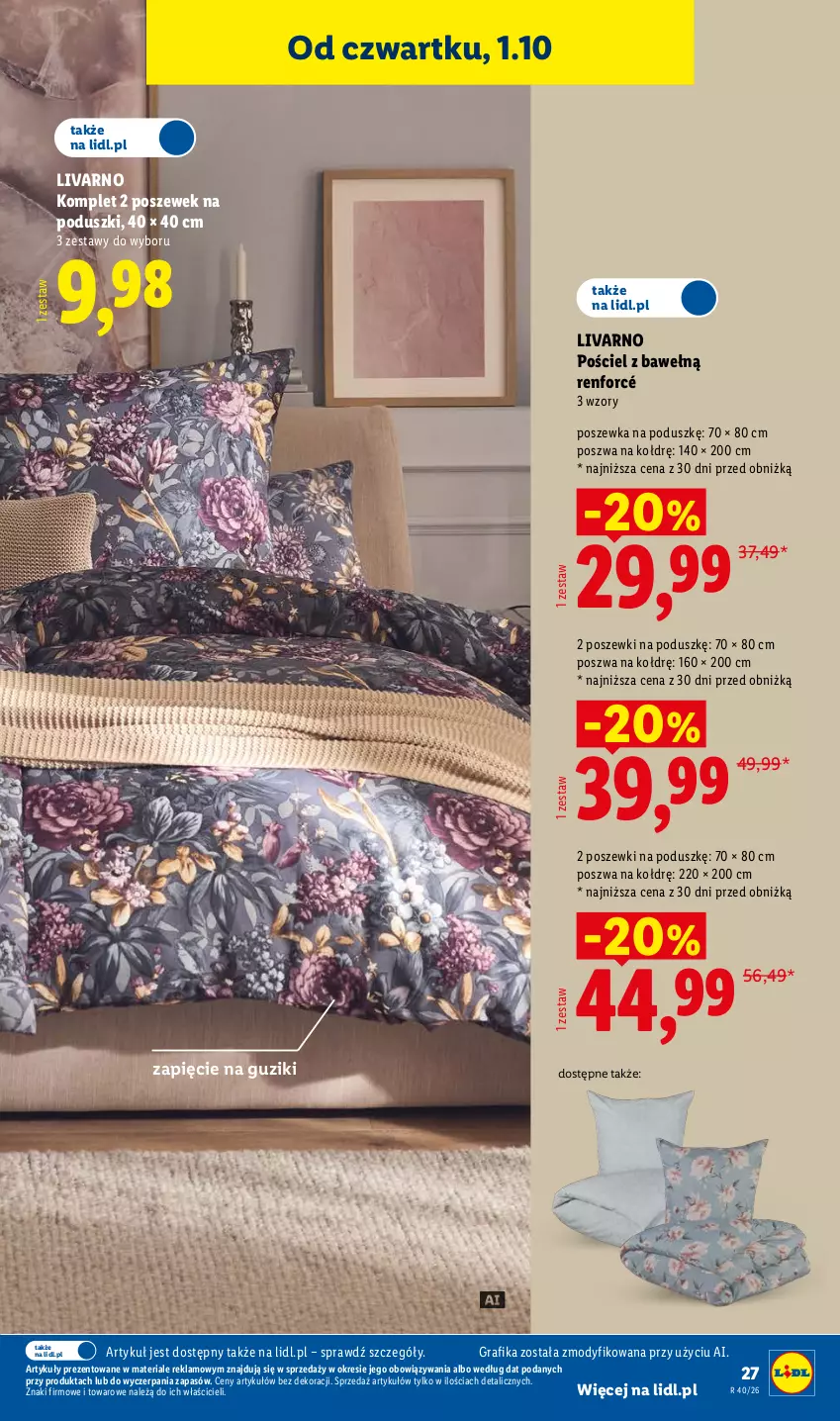 Gazetka promocyjna Lidl - Gazetka ważna od 28.09. do 03.10. - ważna 28.09 do 03.10.2026 - strona 35 - produkty: Gra, Grafika, Ivar, Pościel, Poszewka