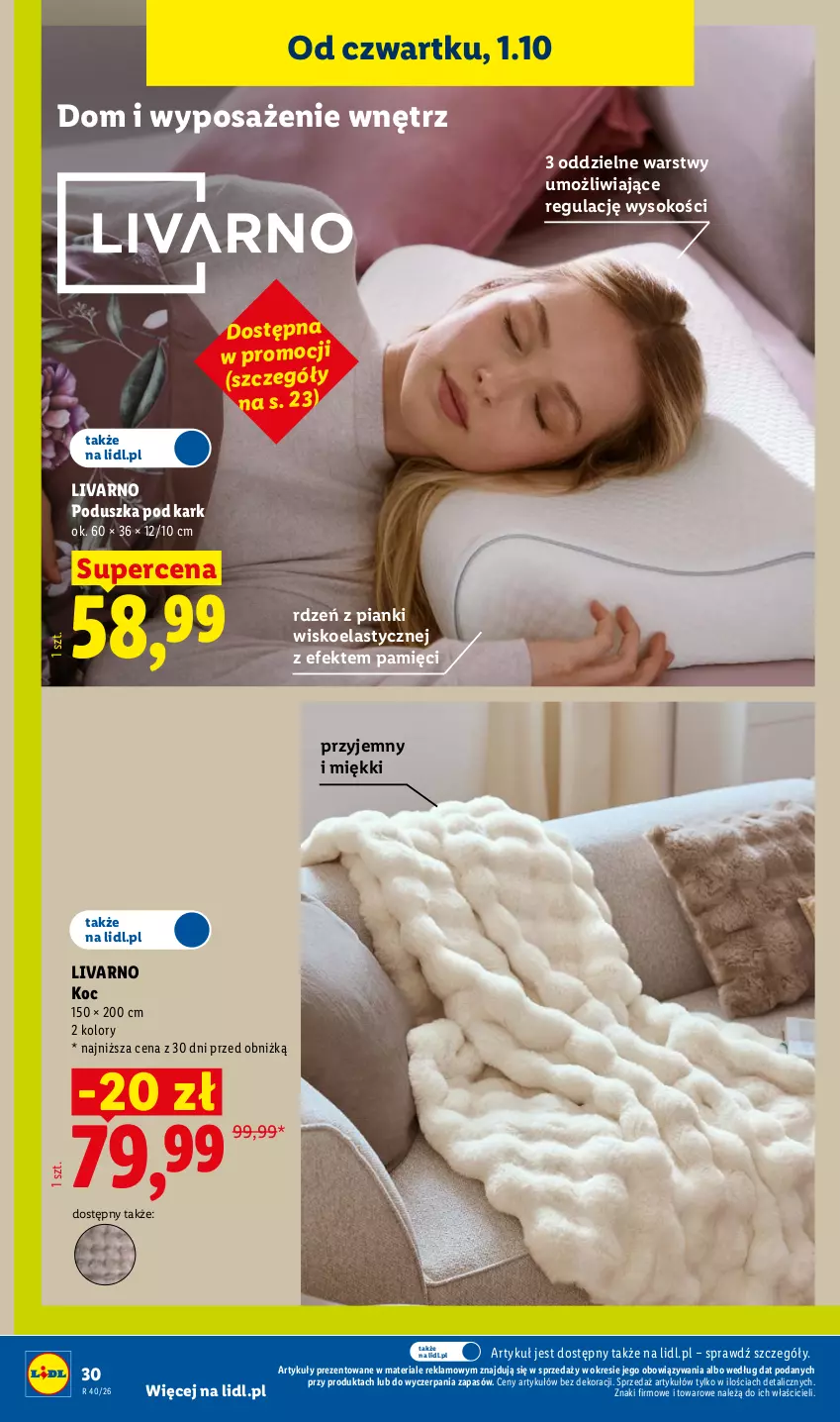 Gazetka promocyjna Lidl - Gazetka ważna od 28.09. do 03.10. - ważna 28.09 do 03.10.2026 - strona 38 - produkty: Ivar, Koc, Poduszka, Poduszka pod kark, Sok