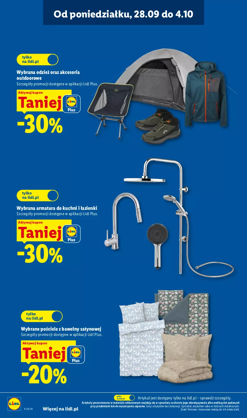 Gazetka promocyjna Lidl - Gazetka ważna od 28.09. do 03.10. - ważna 28.09 do 03.10.2026 - strona 8 - produkty: Armatura do kuchni, Pościel