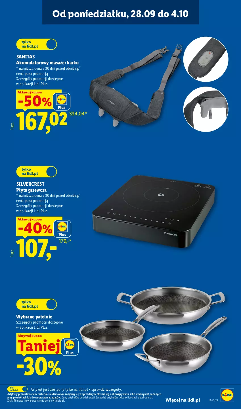 Gazetka promocyjna Lidl - Gazetka ważna od 28.09. do 03.10. - ważna 28.09 do 03.10.2026 - strona 9 - produkty: Akumulator, Masażer, Płyta, Silvercrest