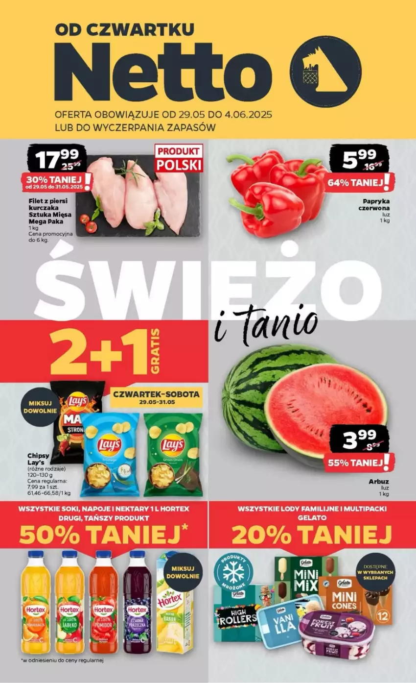 Gazetka promocyjna Netto - ważna 29.05 do 04.06.2025 - strona 1 - produkty: Arbuz, Kurczak, Papryka