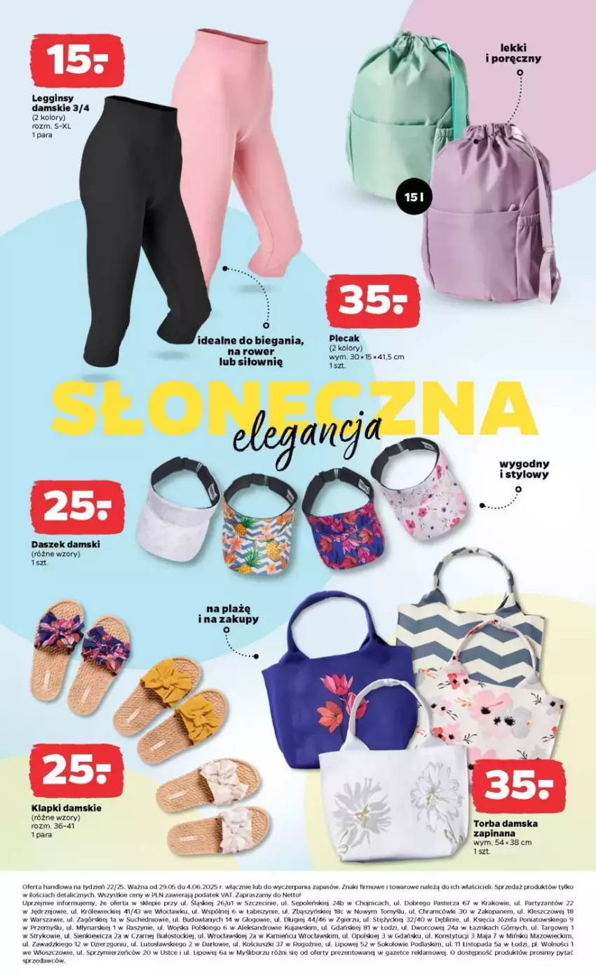Gazetka promocyjna Netto - ważna 29.05 do 04.06.2025 - strona 22 - produkty: AEG, Fa, Gin, Klapki, Kujawski, Legginsy, Plecak, Por, Rower, Sok, Stock, Top, Torba
