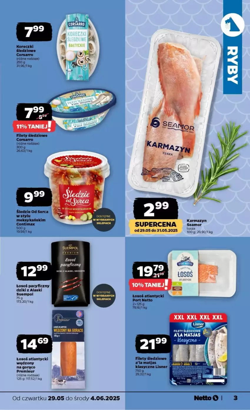 Gazetka promocyjna Netto - ważna 29.05 do 04.06.2025 - strona 23 - produkty: Fa, Koreczki śledziowe, Matjas, Por, Ser, Suempol, Tusz