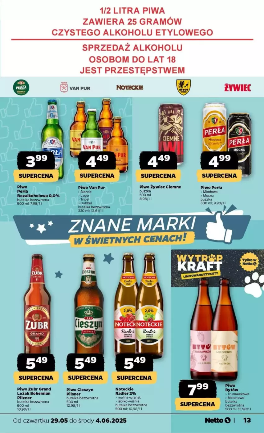 Gazetka promocyjna Netto - ważna 29.05 do 04.06.2025 - strona 5 - produkty: BIC, Gra, Melon, Perła, Piwa, Piwo, Pur, Radler