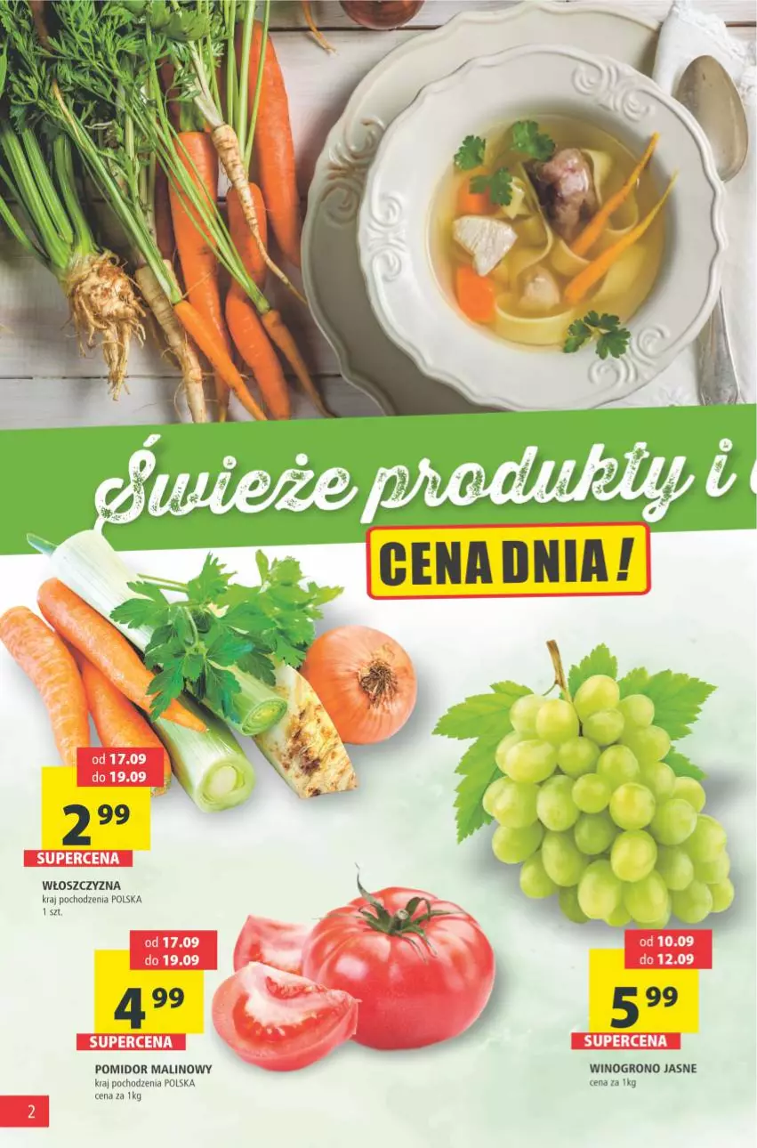 Gazetka promocyjna Arhelan - Gazetka - ważna 10.09 do 19.09.2021 - strona 2 - produkty: Pomidor malinowy, Wino