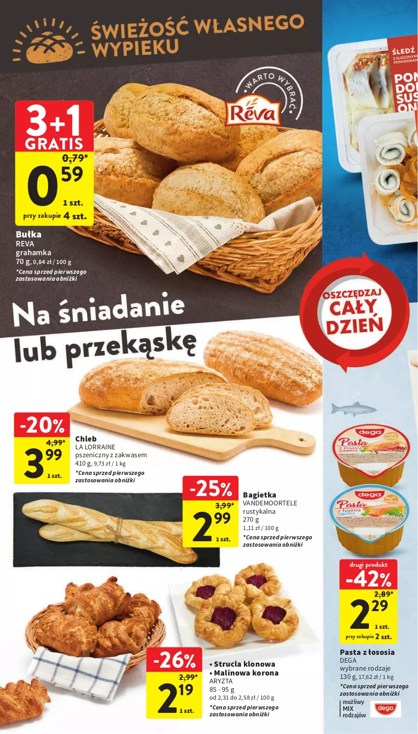 Gazetka promocyjna Intermarche - Gazetka Intermarche - ważna 18.01 do 24.01.2024 - strona 26 - produkty: Bagietka, Bułka, Chleb, Dega, Gra, Rust, Sos, Strucla